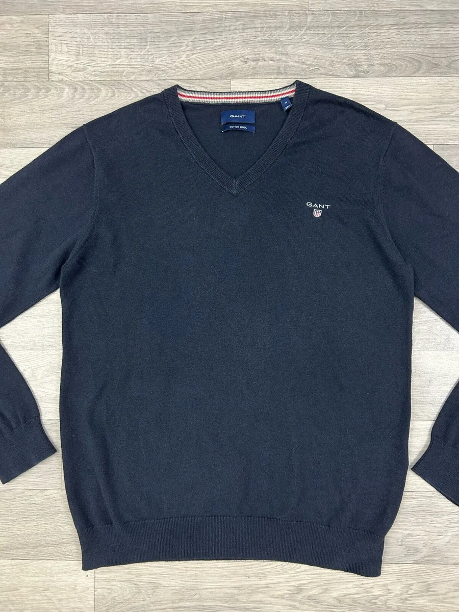 Gant Cotton And Wool Blend Jumper Mens Medium - Image 2
