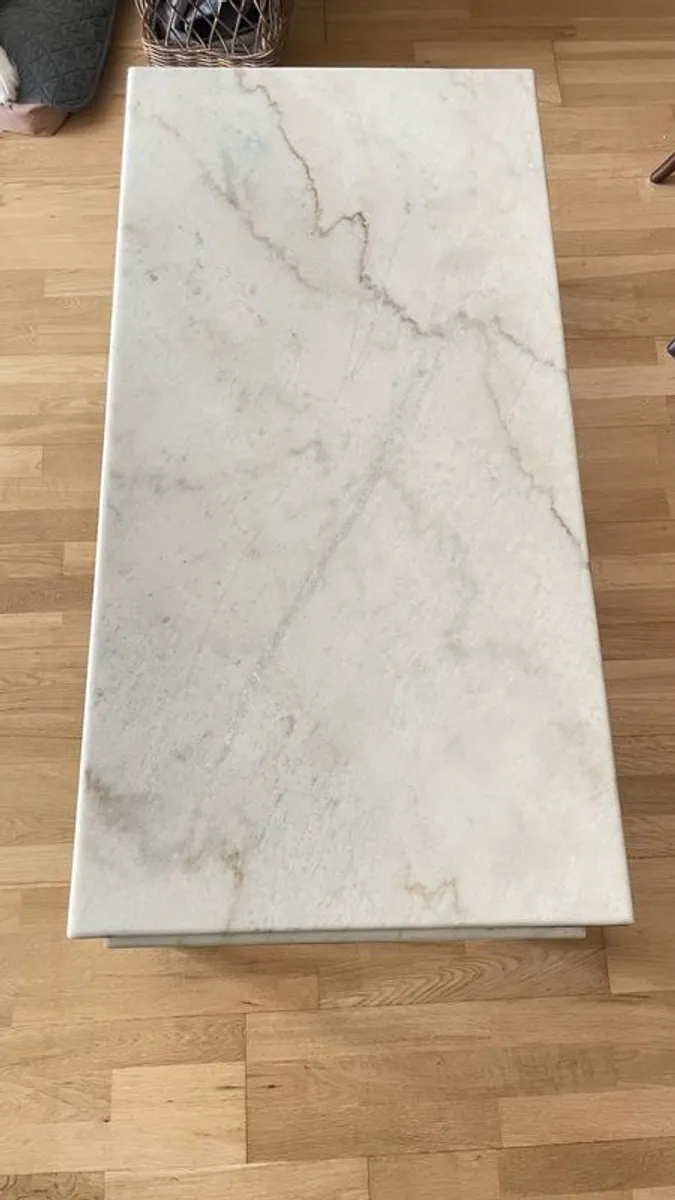Modern REAL MARBLE coffee table 120x60cm - Image 3