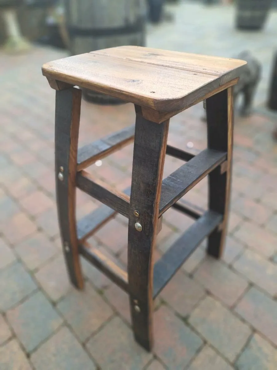 Oak barrel with stools for garden patio bar mancav - Image 3