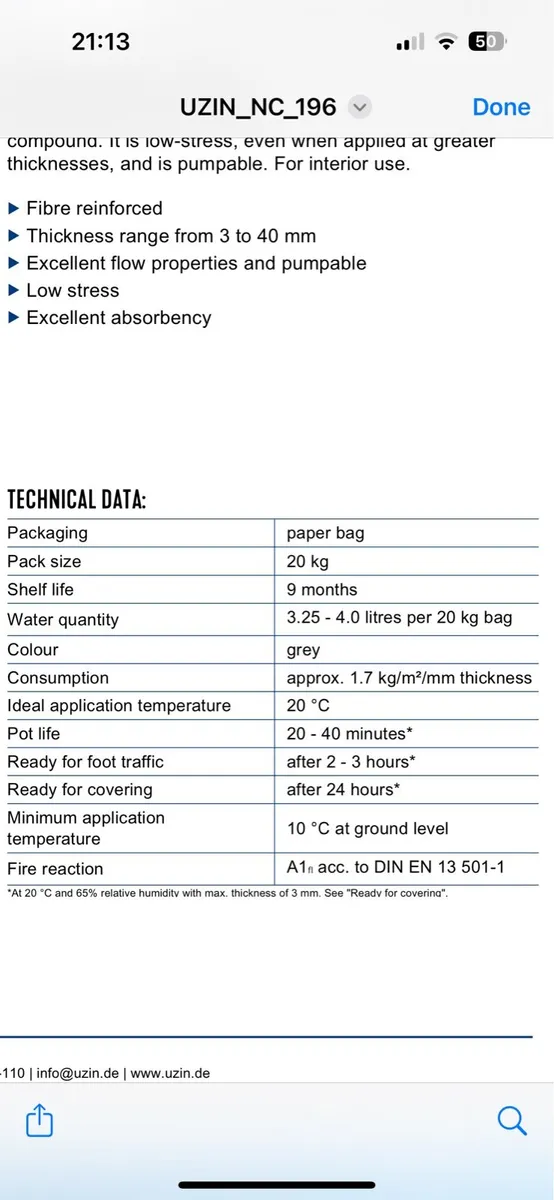Levelling compound - Image 2