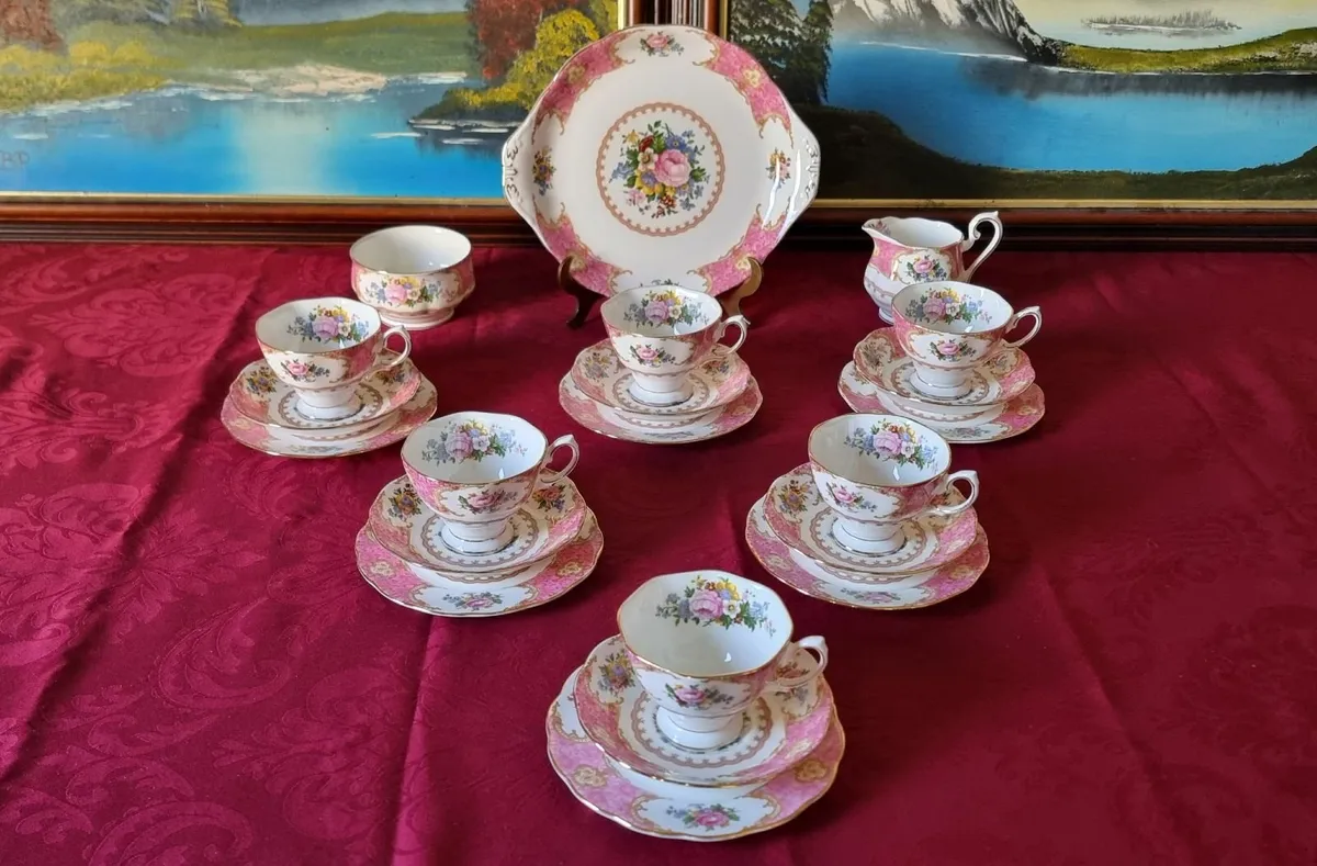 21Pc. Royal Albert Lady Carlyle Bone China Tea Set - Image 1