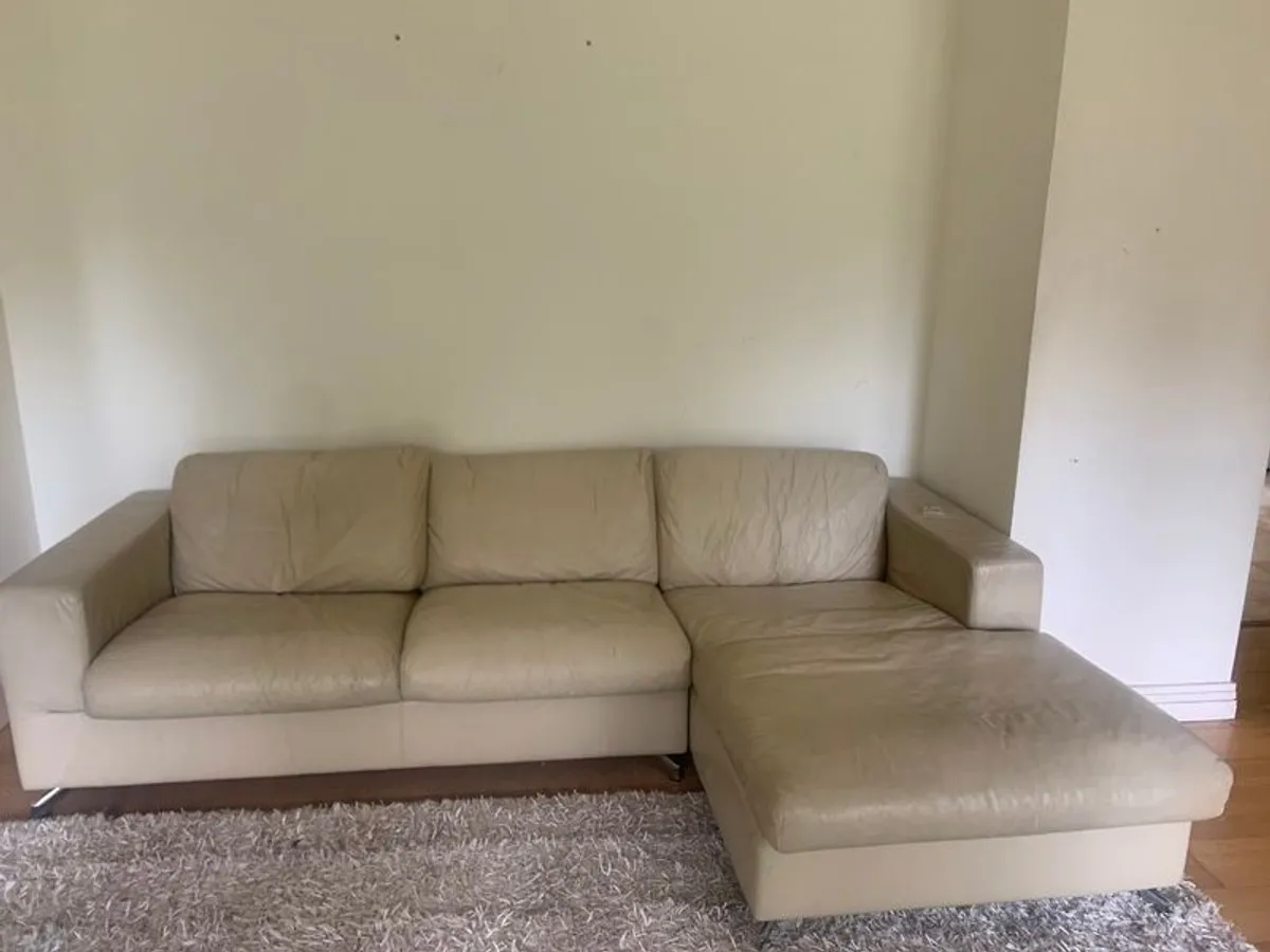 Two cream sofas - must go asap - Image 1