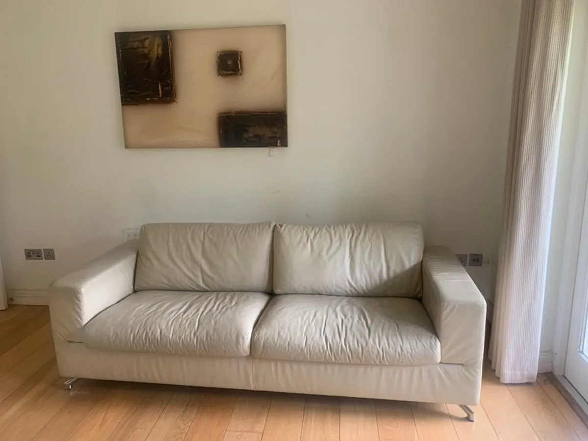 Two cream sofas - must go asap - Image 2