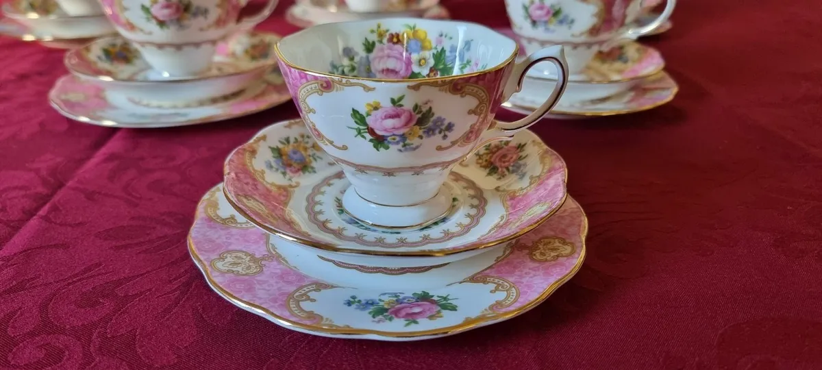 21Pc. Royal Albert Lady Carlyle Bone China Tea Set - Image 2