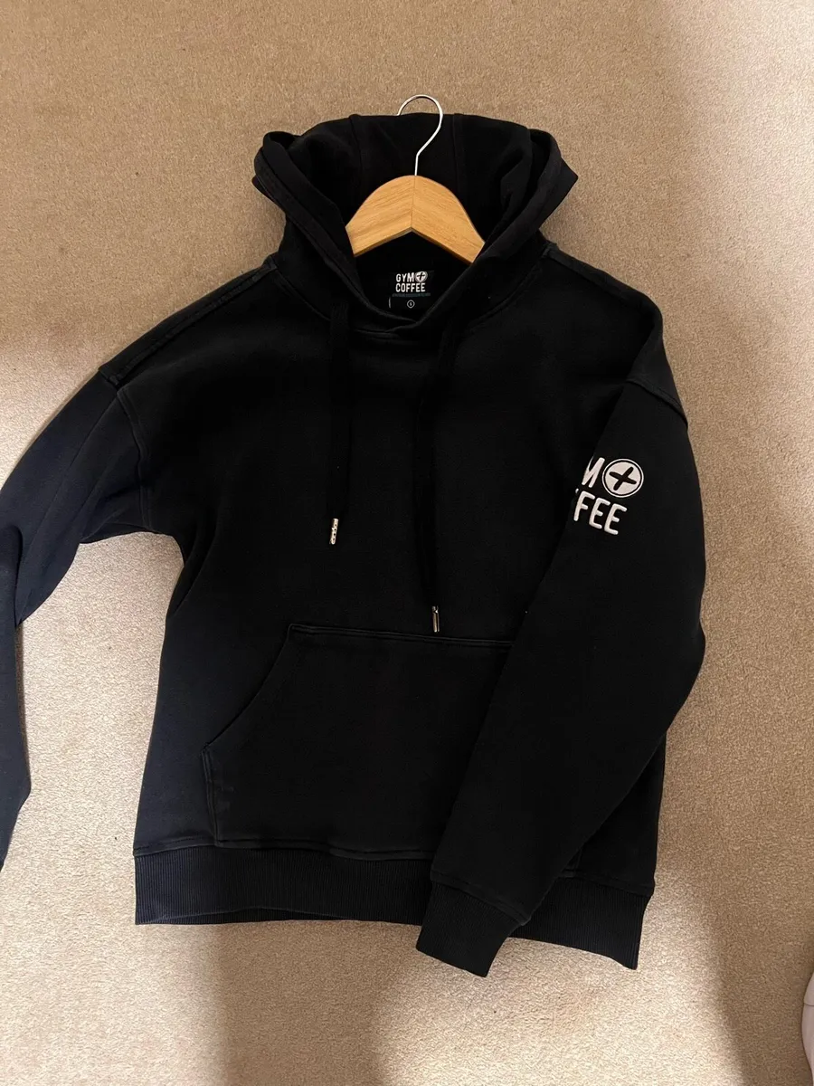 Gym + Coffee black hoody - Image 1