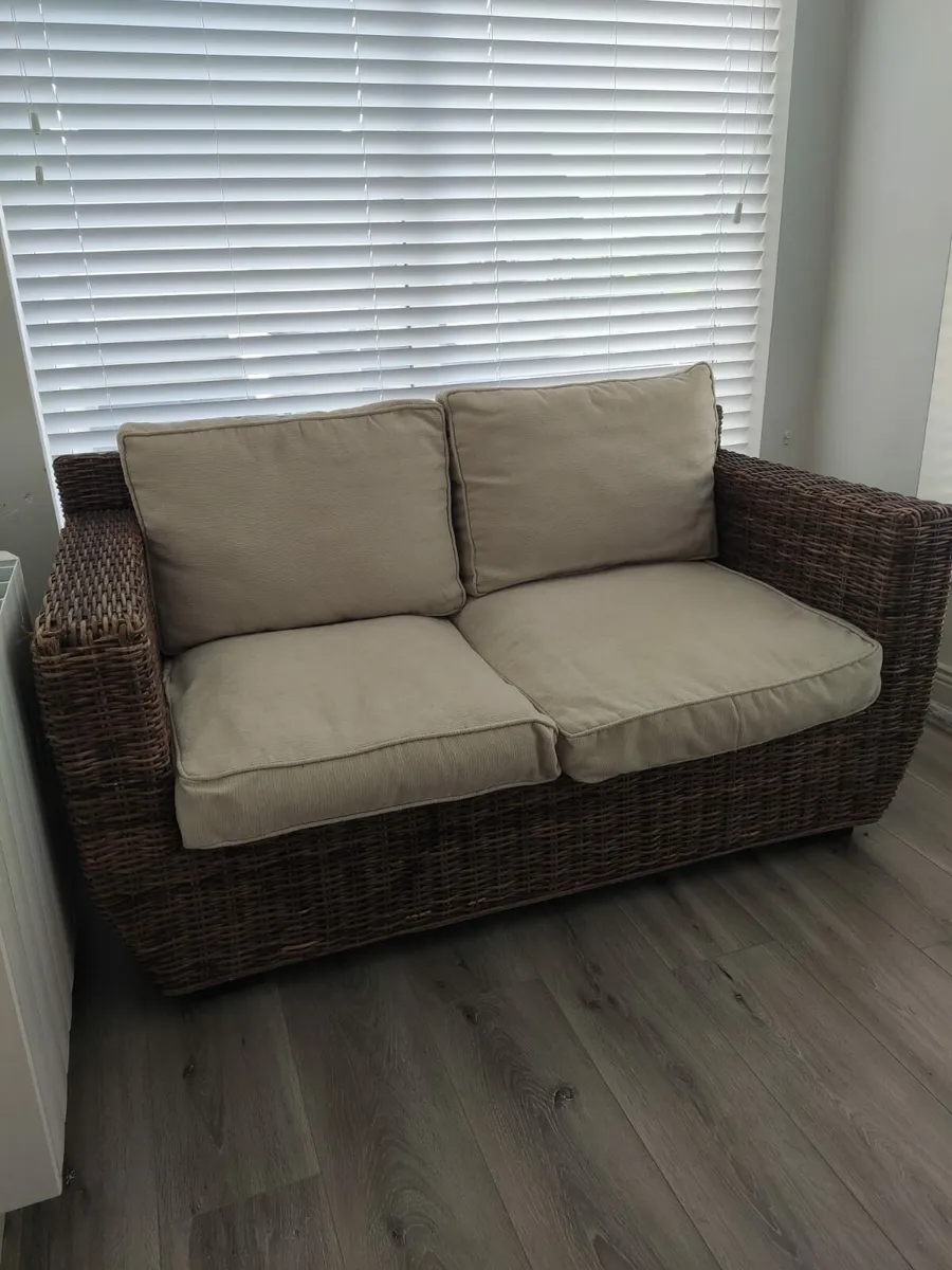 Wicker Sofa (FREE) - Image 1
