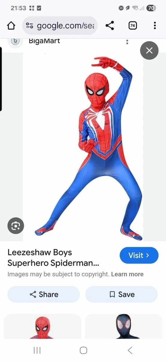 Spiderman costume brand new
