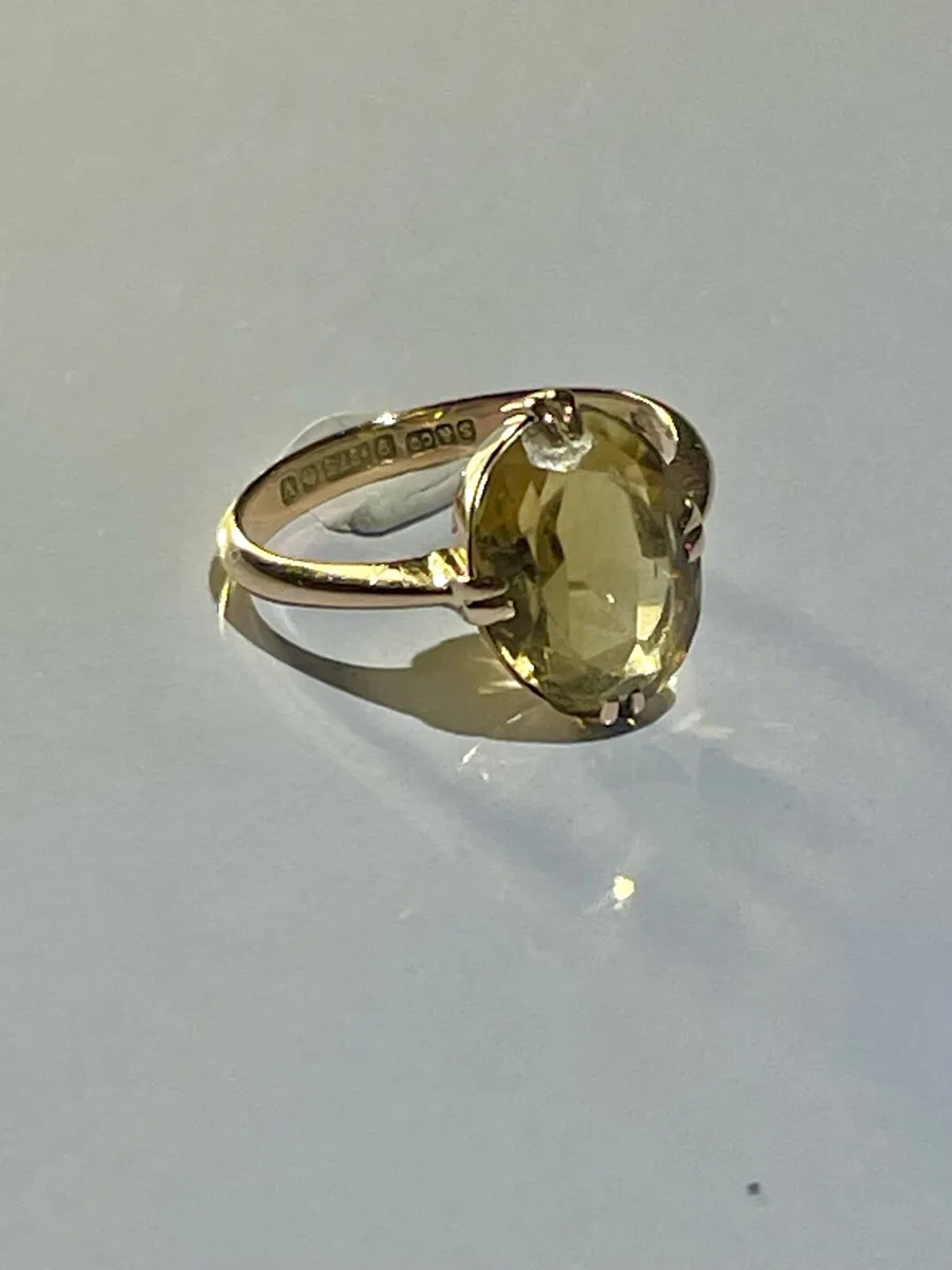 9ct Gold Citrine Ring - Image 1