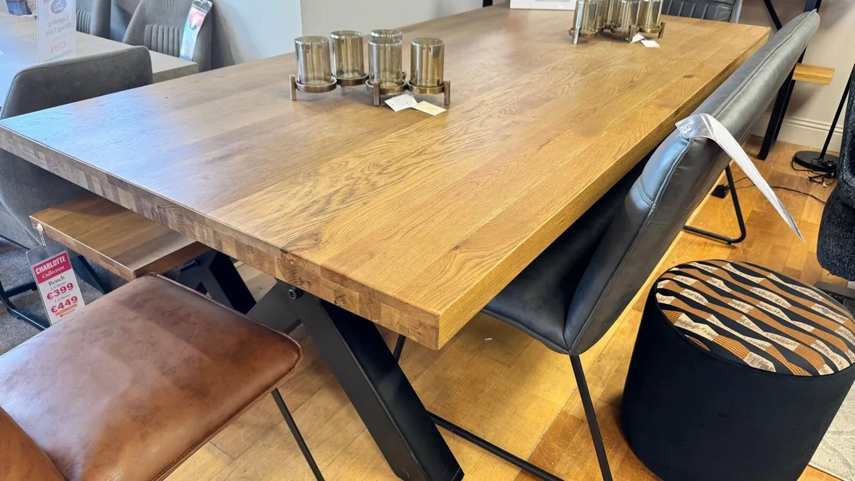 240cm Extra Large Dining Table Like New Ex Display - Image 1