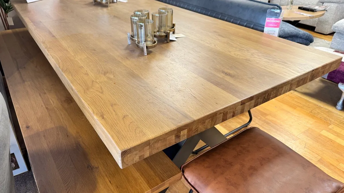 240cm Extra Large Dining Table Like New Ex Display - Image 4