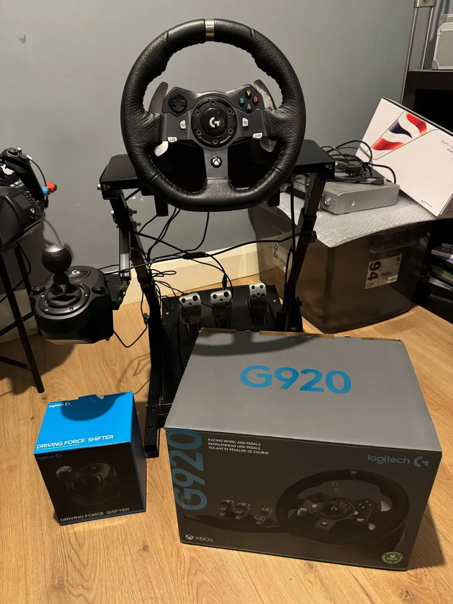 Logitech G920 Wheel, Pedals, Shifter & Stand - Image 2