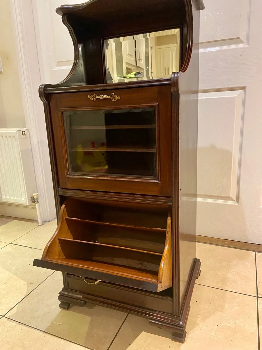 Victorian walnut music cabinet - Image 2
