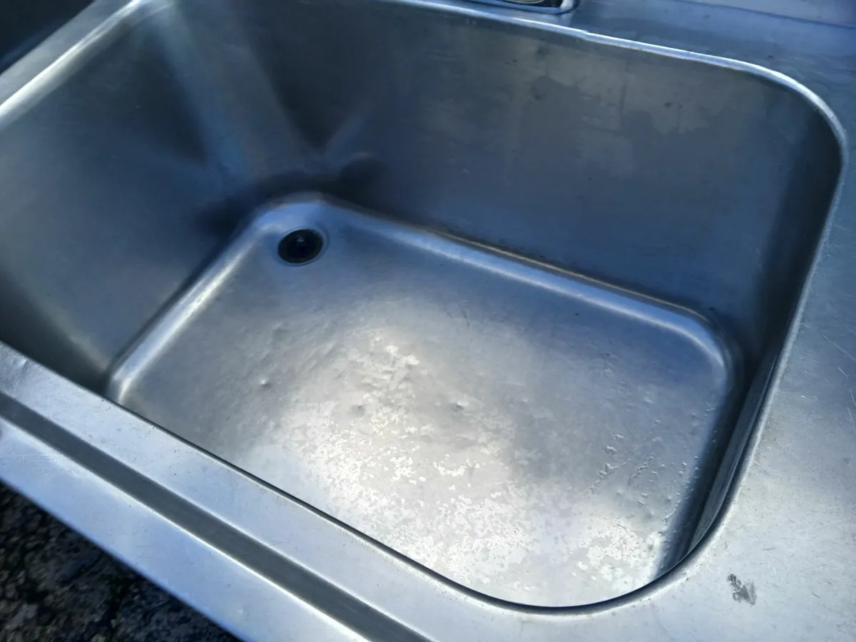 Staneless steel cabbinet double sink unit complete - Image 2