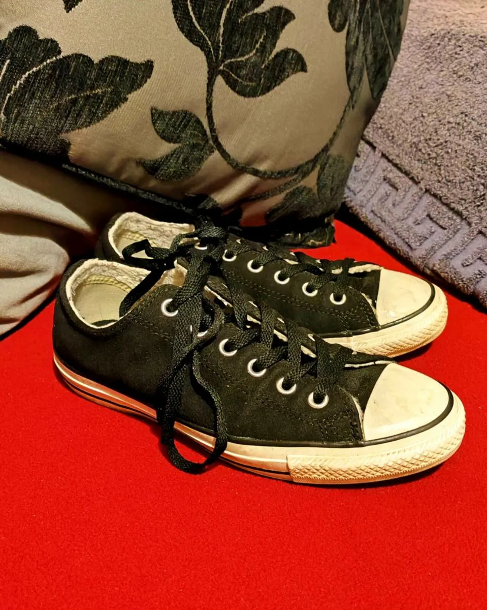 🖤 Black Leather Converse Chuck Taylor High-Tops – - Image 4