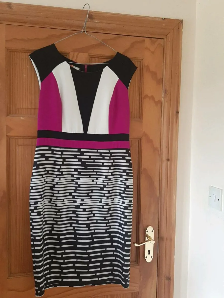 Purple White and Black Dress - Image 1