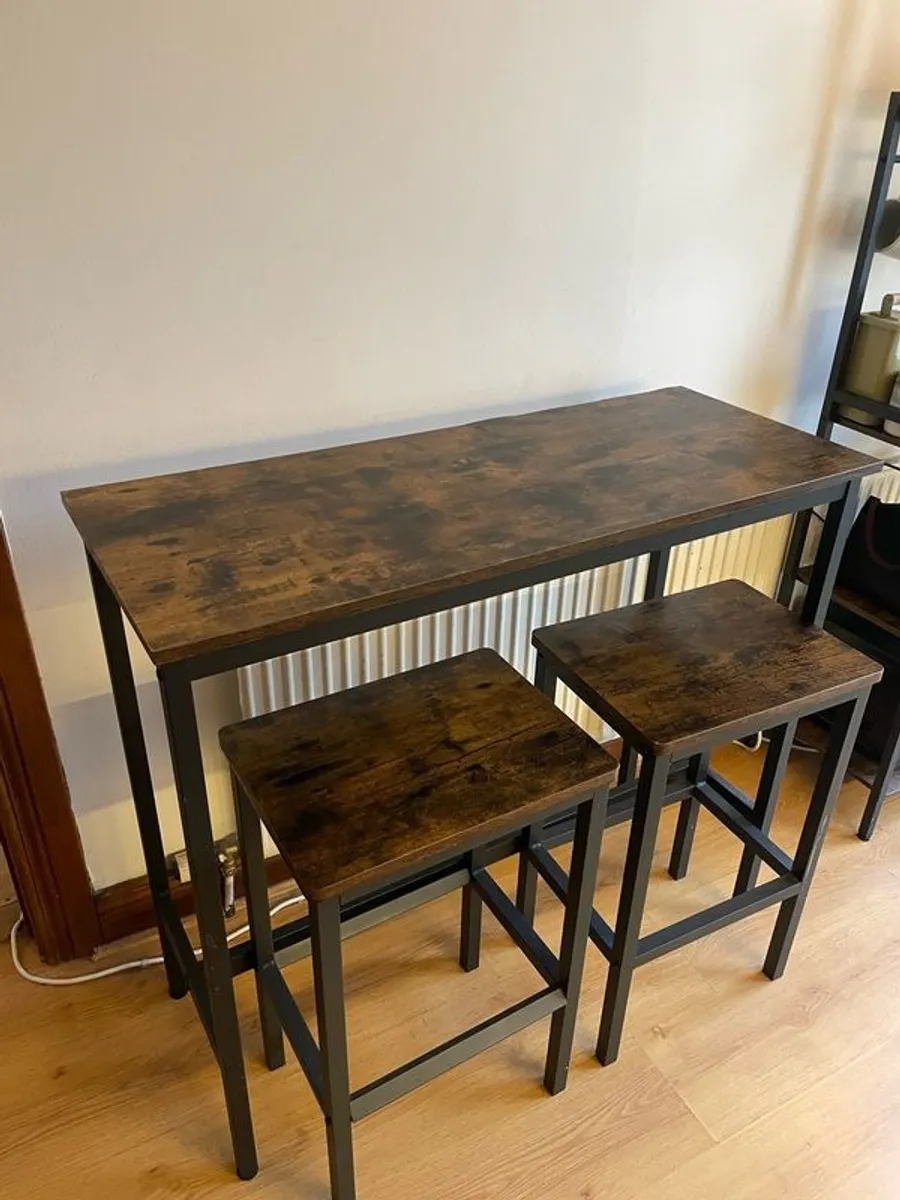 Breakfast Bar and Two Stools - Image 3