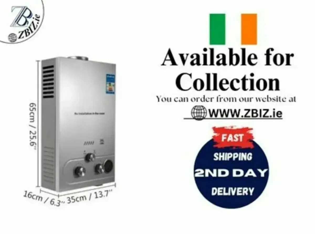 12L Tankless LPG Propane Gas Hot Water Caravan - Image 1