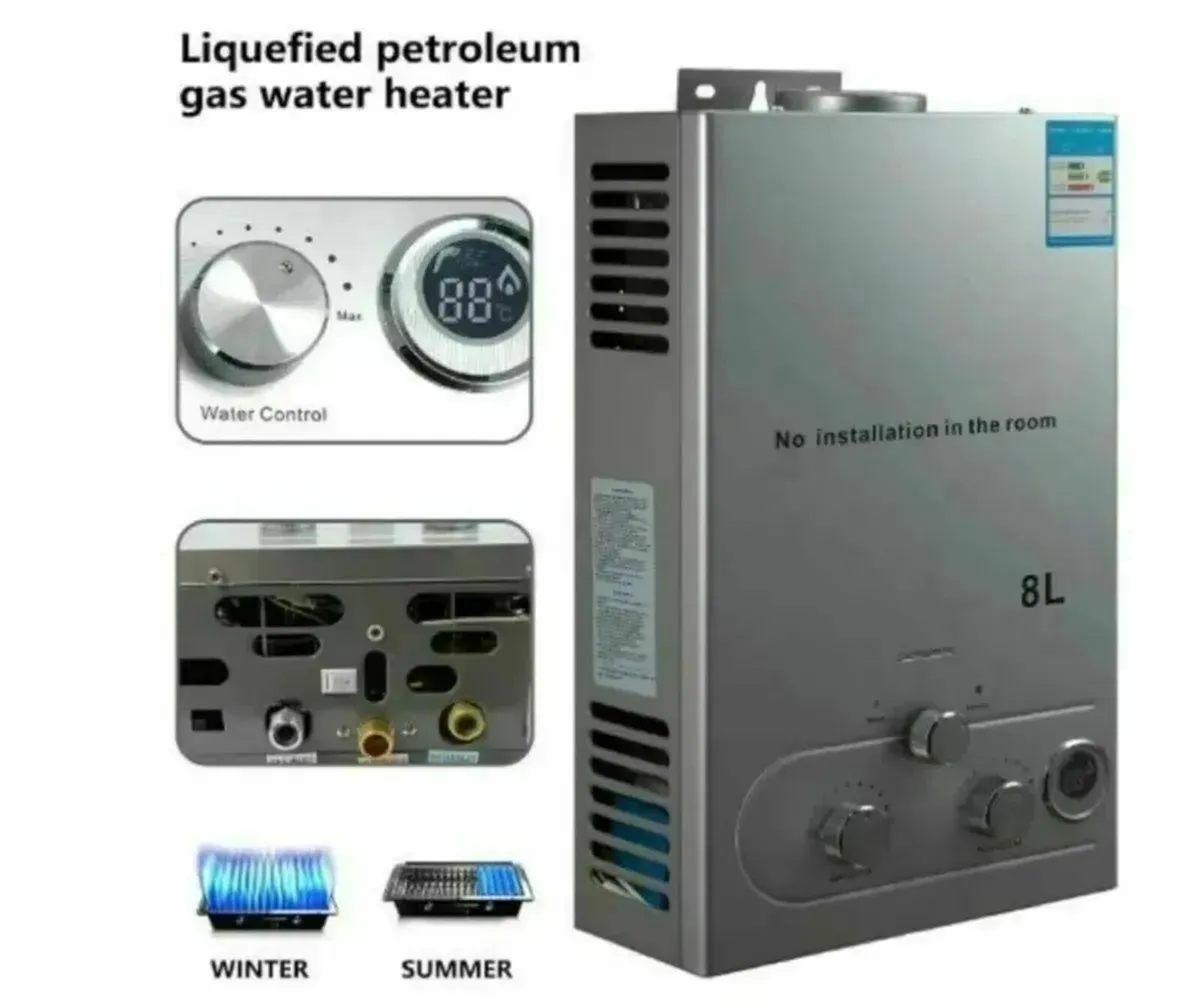 Tankless 8L LPG Hot Water Instant Gas Water Boiler - Image 3