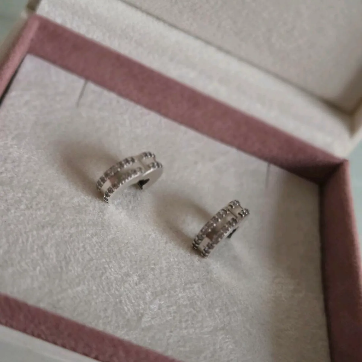 Pandora charm clips Pave double row - Image 4