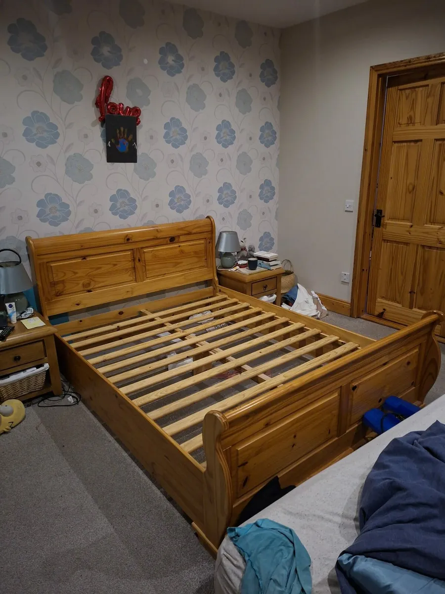 5ft sleigh bed frame only - Image 1