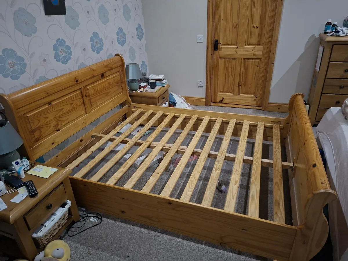 5ft sleigh bed frame only - Image 3