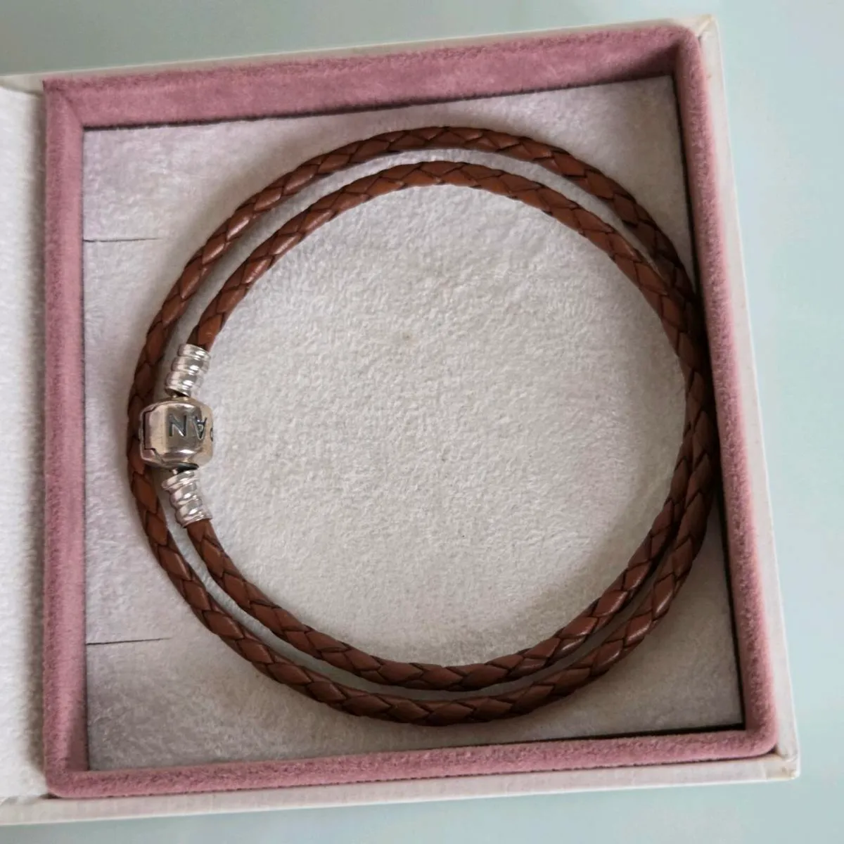 Pandora brown leather bracelet/necklace brand new - Image 1