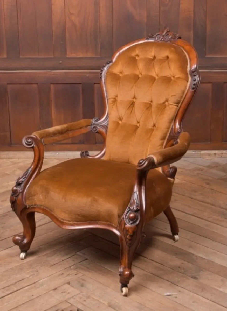 Victorian open armchair - Image 1