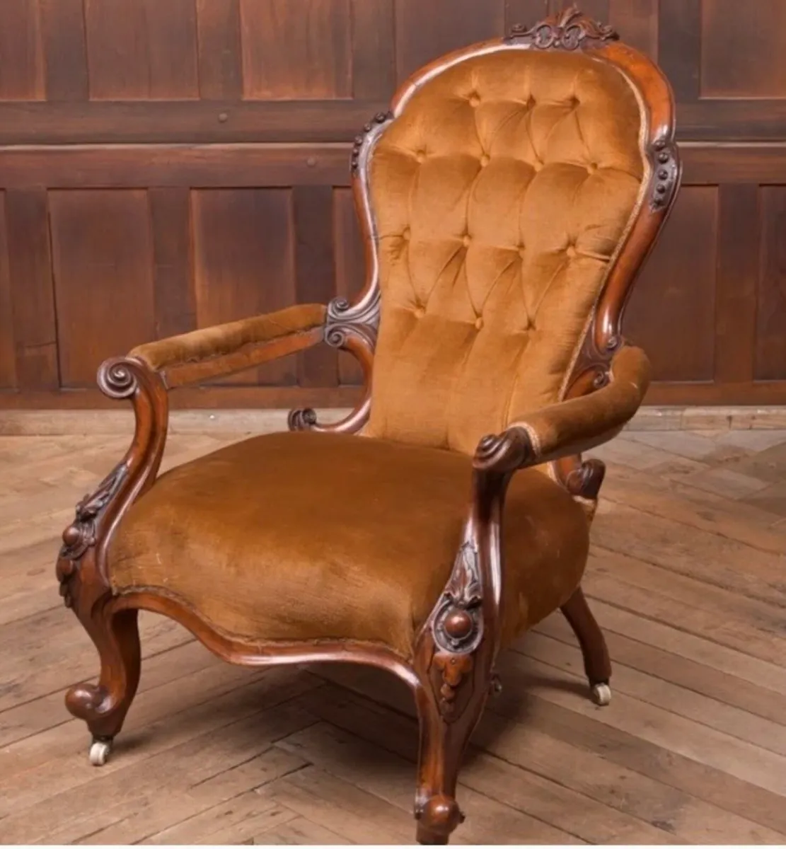 Victorian open armchair - Image 3