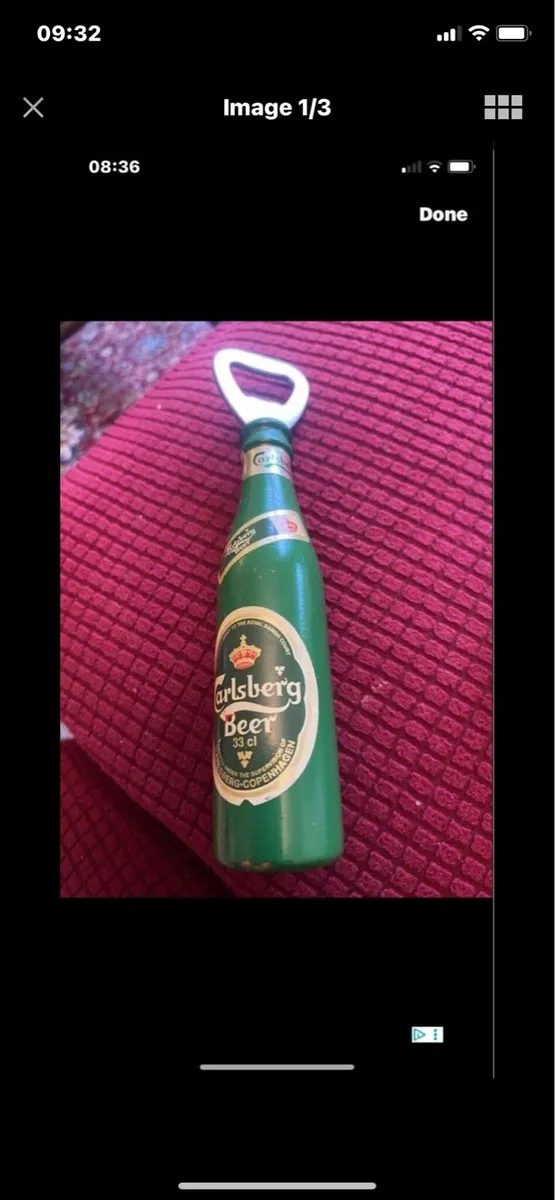 Vintage Timber Carlsberg Bottle Opener - Image 1