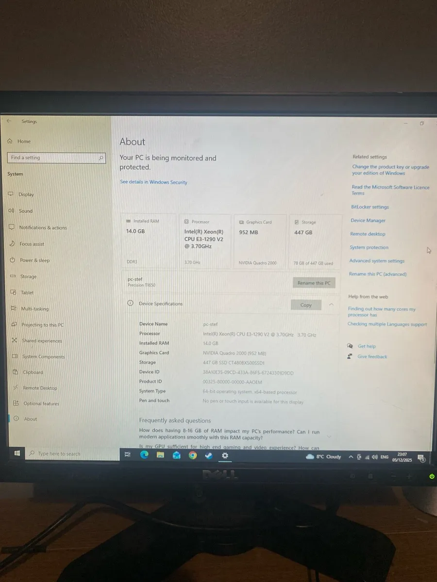 Dell Desktop PC Xeon & Quadro (No Hard Drive) - Image 2