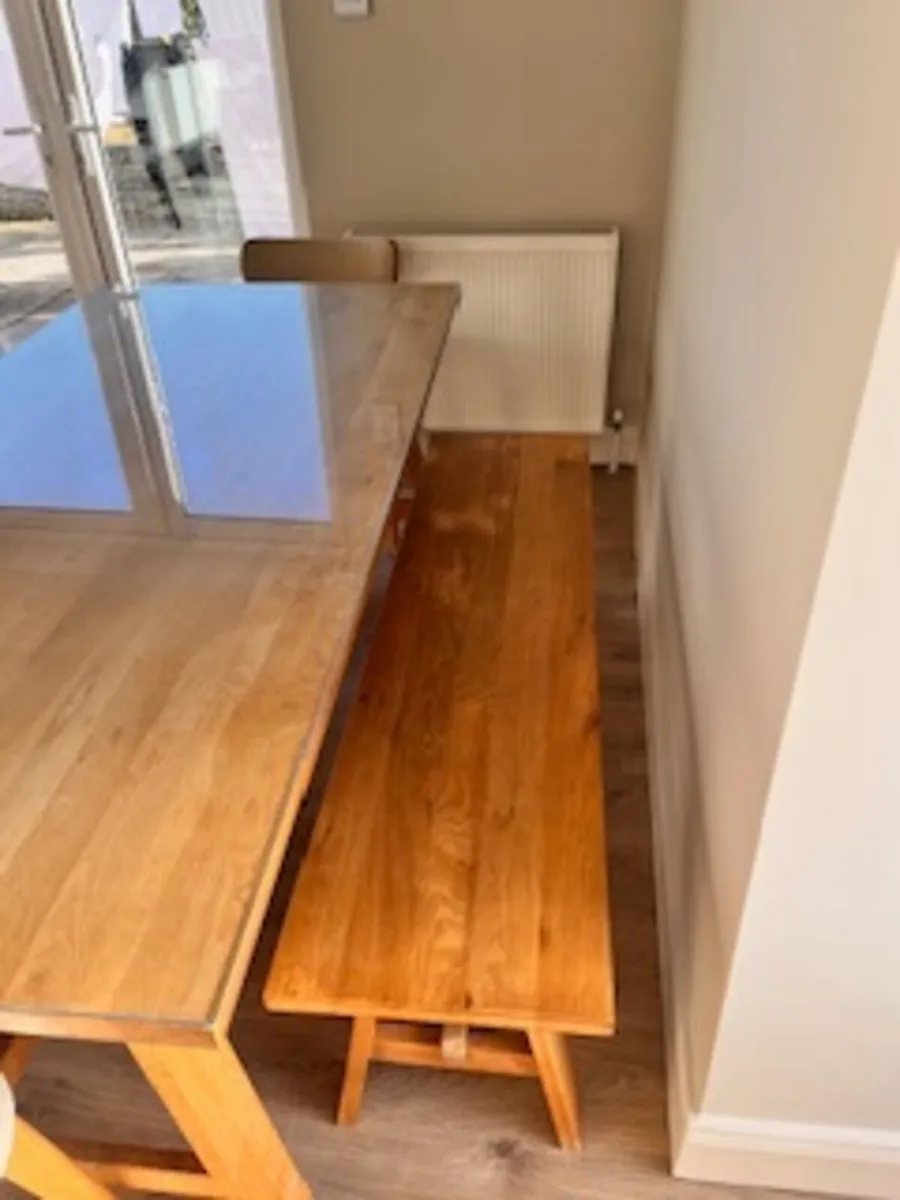 Dining table chairs and bench - Image 3