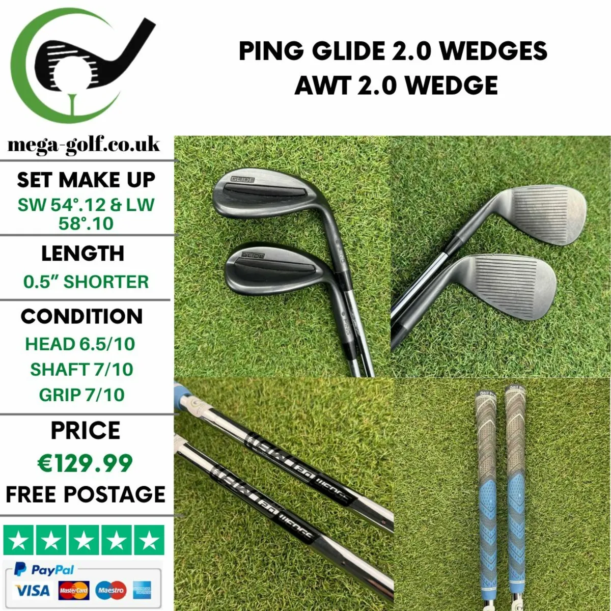Ping Glide 2.0 Wedges Sw 54°.12 & Lw 58°.10 - Image 1