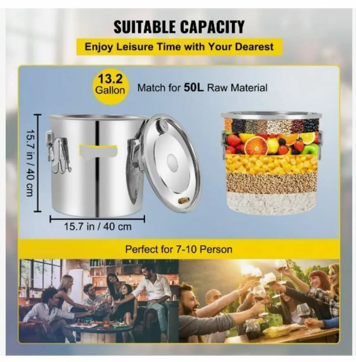 Alcohol Still, 50L SUS Water Alcohol Distiller - Image 3