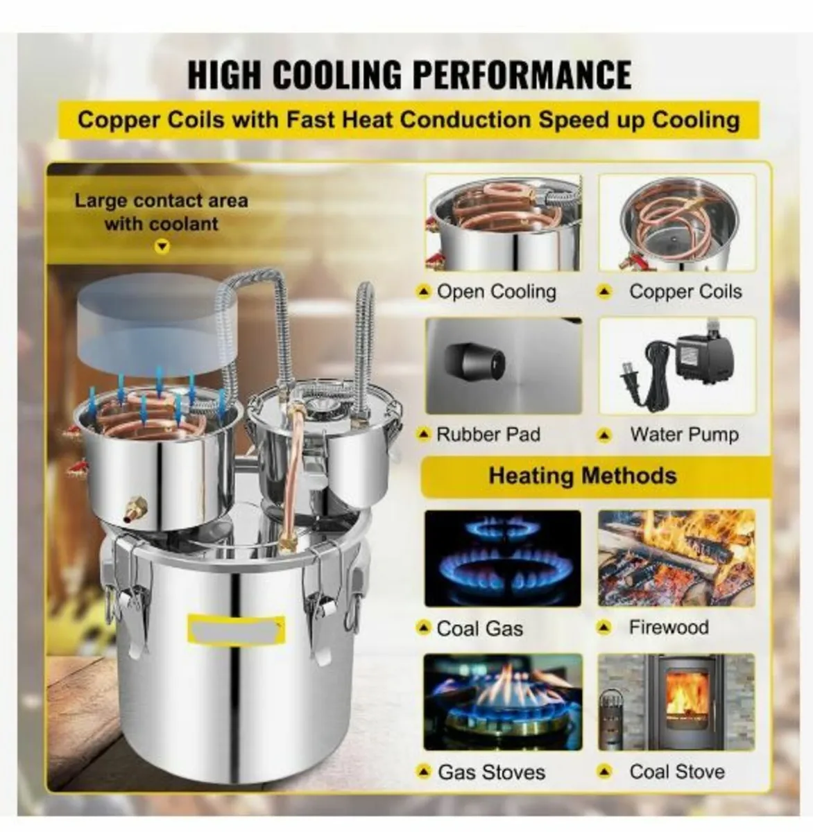 Alcohol Still, 50L SUS Water Alcohol Distiller - Image 4