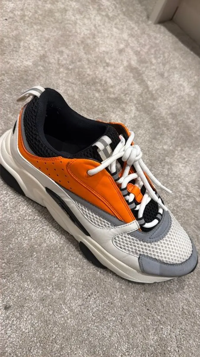 Dior B22 Orange White Sneaker - Image 1