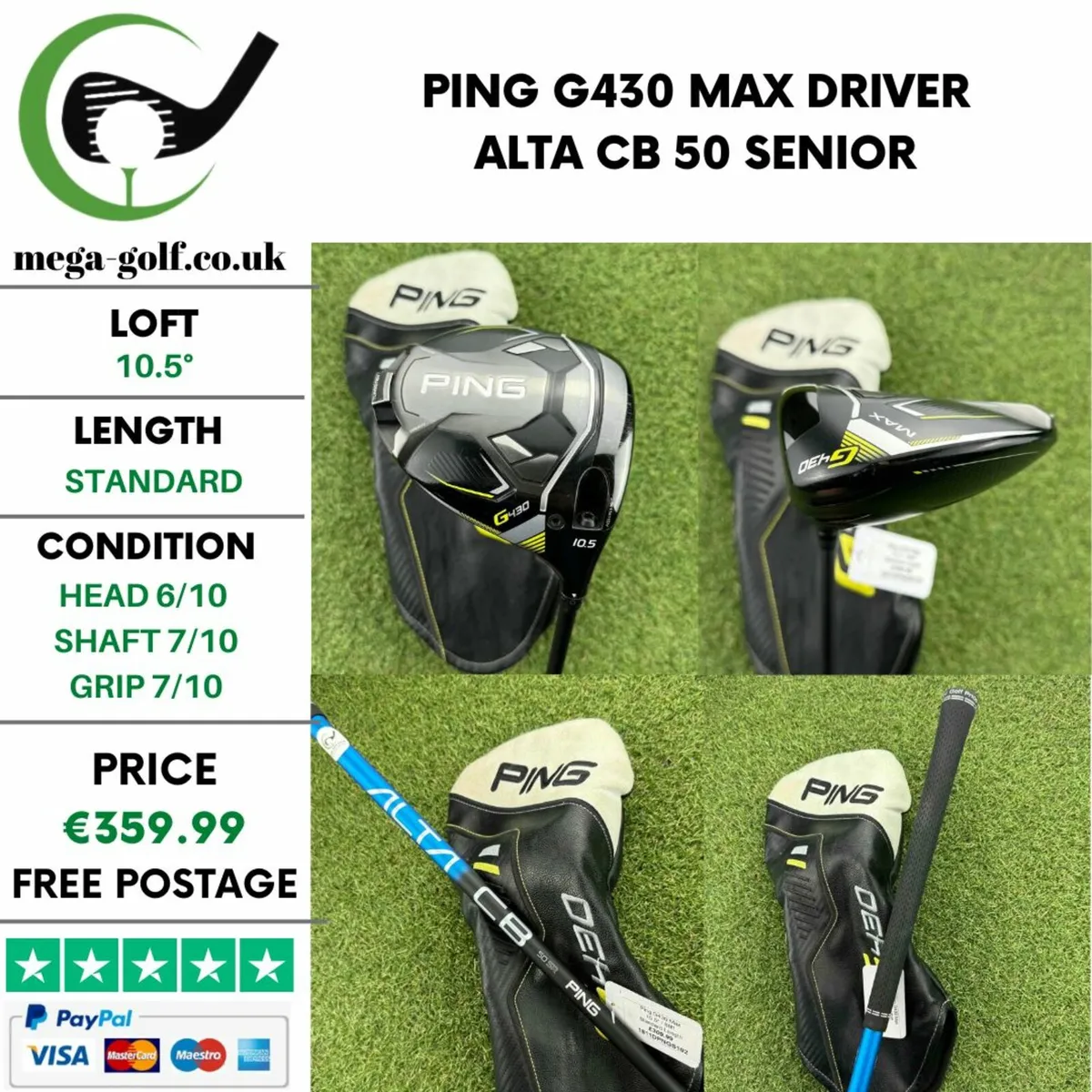 Ping G430 Max Driver / 10.5° / Alta CB 50 Senior - Image 1