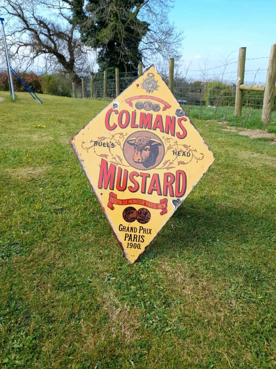 Colmans Diamond Tin Sign - Image 1