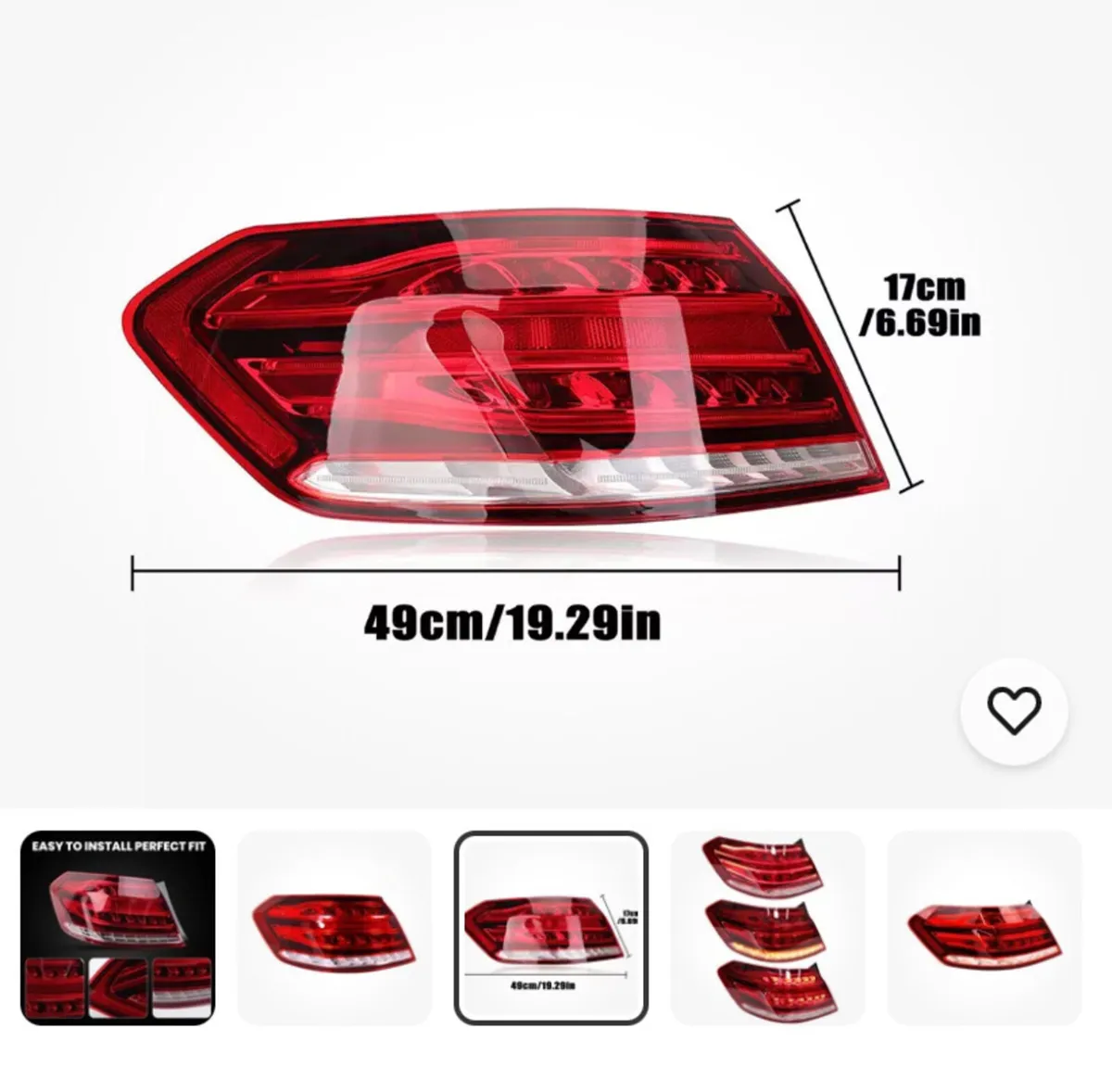 Mercedes W212 2014-2016 tailight left side - Image 2