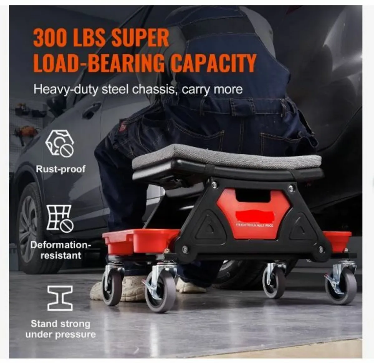 Mechanics Stool, 136.1kg Capacity - Image 3