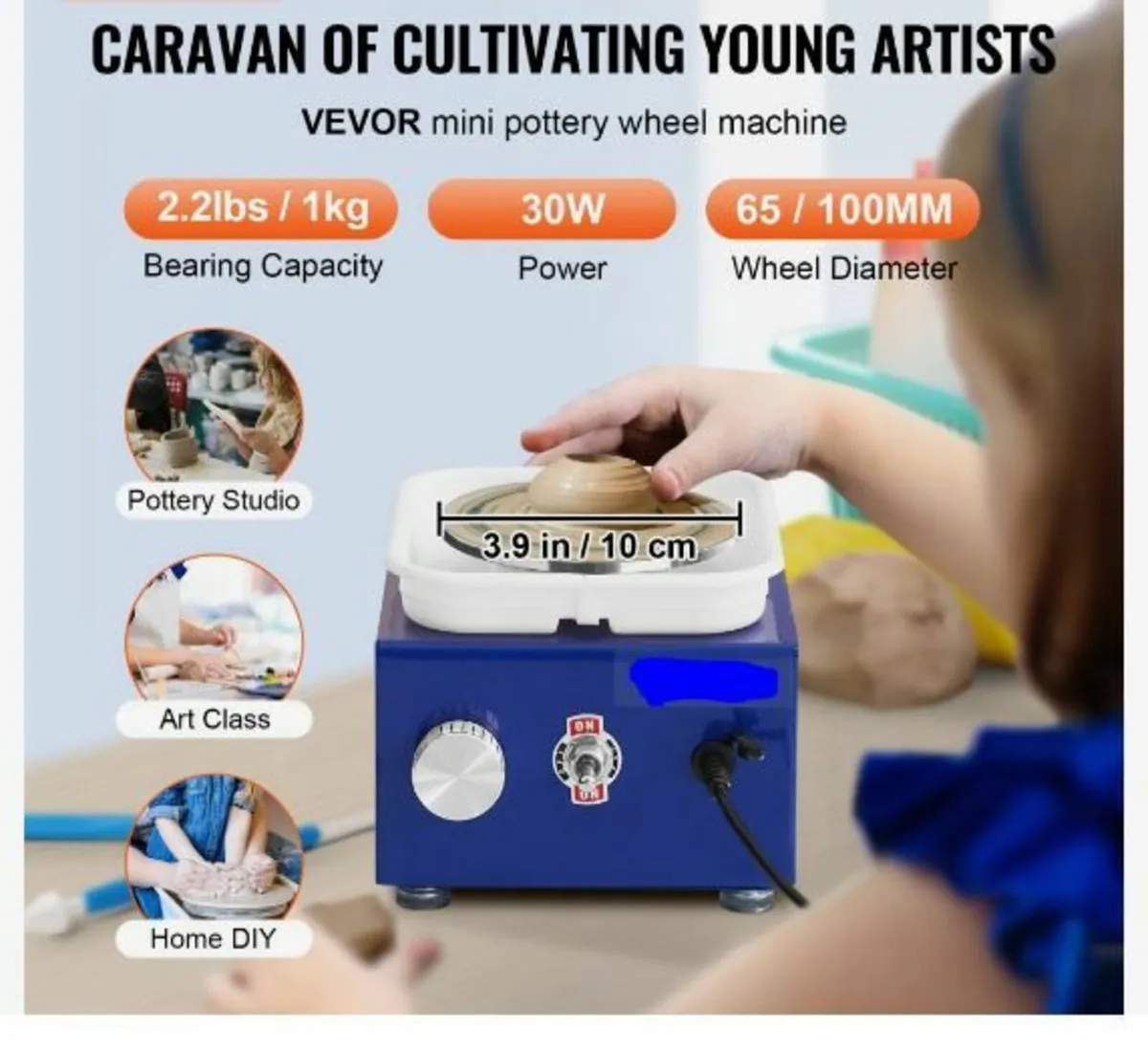 Pottery Wheel Mini Ceramic Wheel Sculpting Tools - Image 2