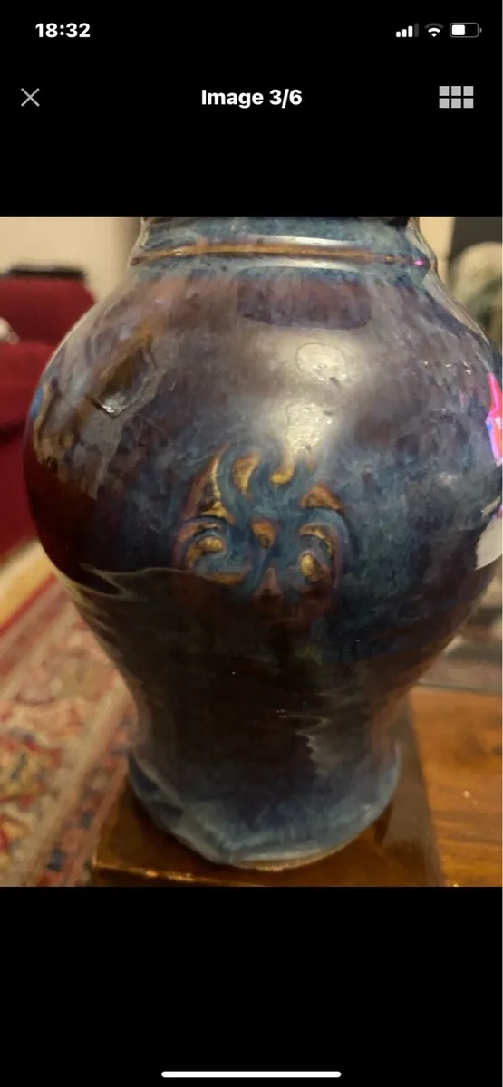 Large Colm De Ris Irish Pottery Water Jug - Image 3