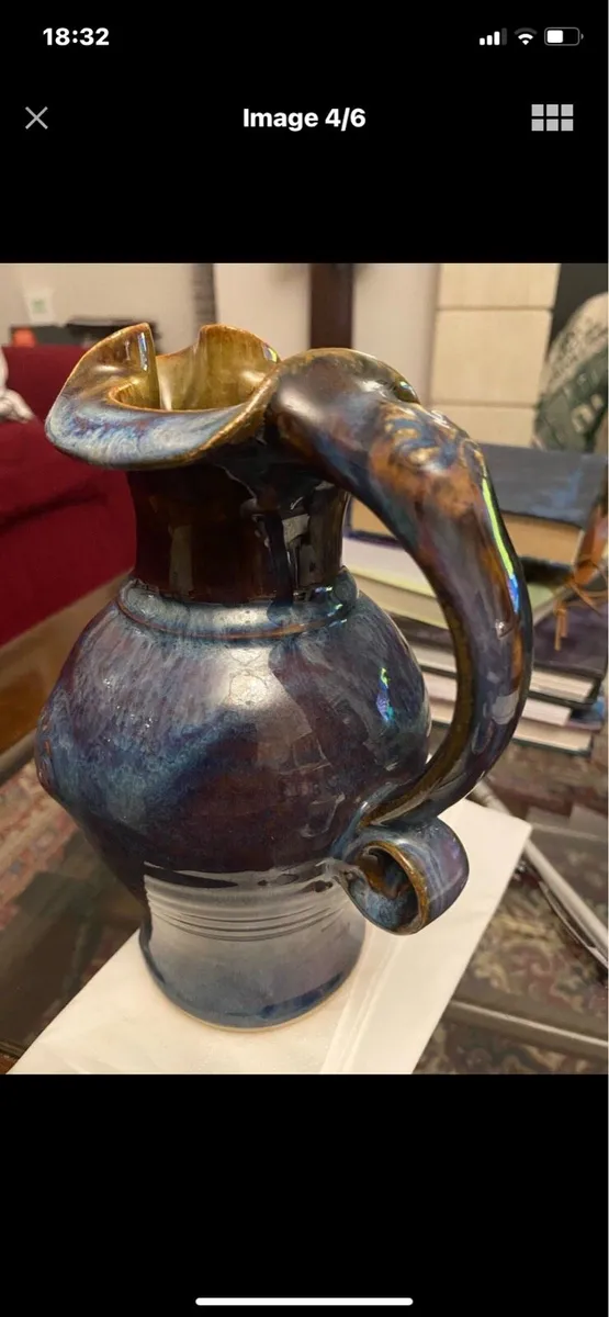 Large Colm De Ris Irish Pottery Water Jug - Image 4