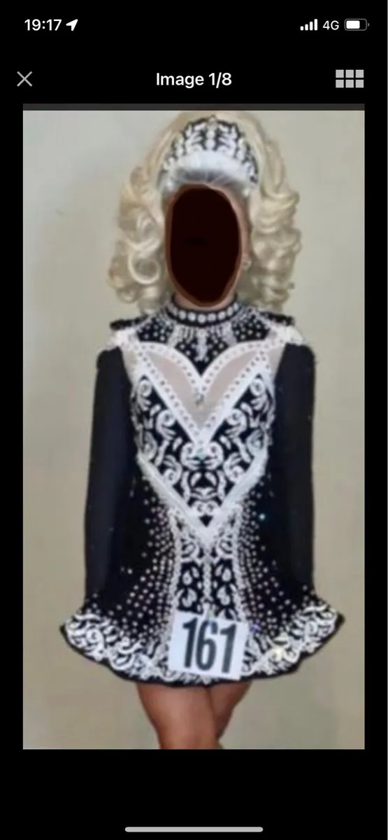 Irish Dance Platinum colour mid length wig - Image 3