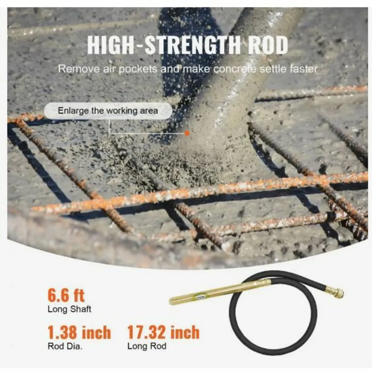 Handheld Concrete Vibrator, 960W - Image 3