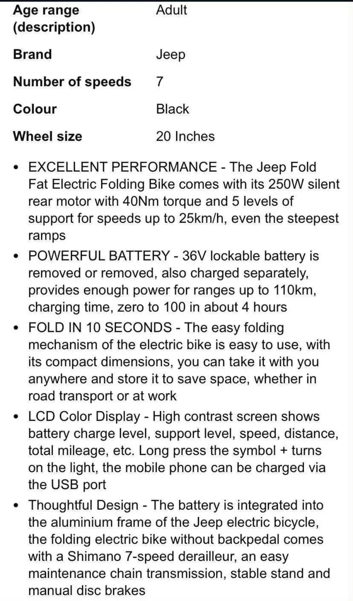 E-Bike foldable bike excellent condition & charger - Image 3