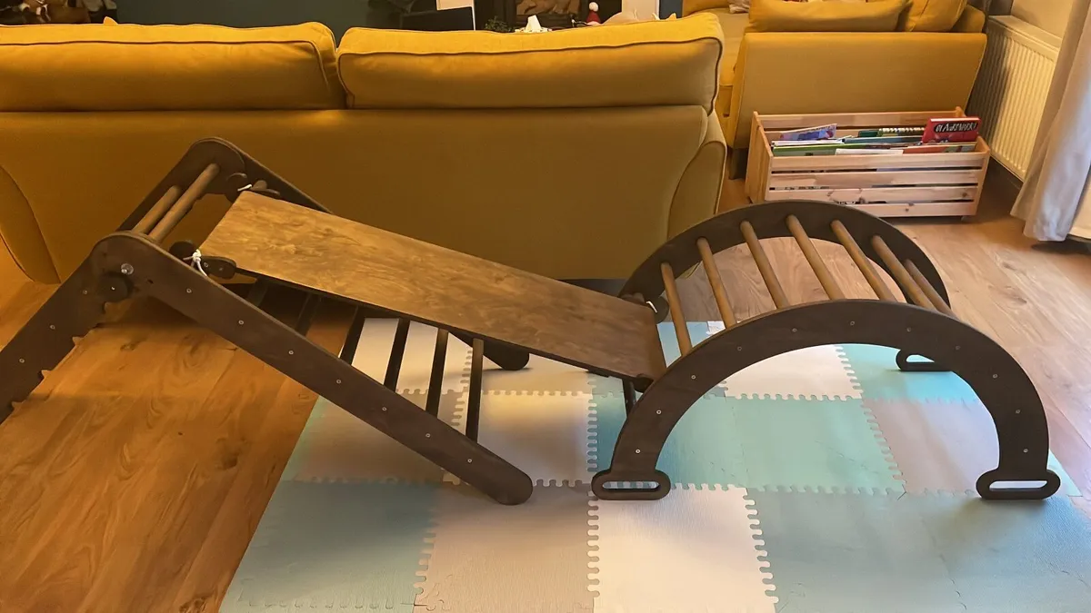 3in1 Montessori Climbing Set Wooden - Image 1