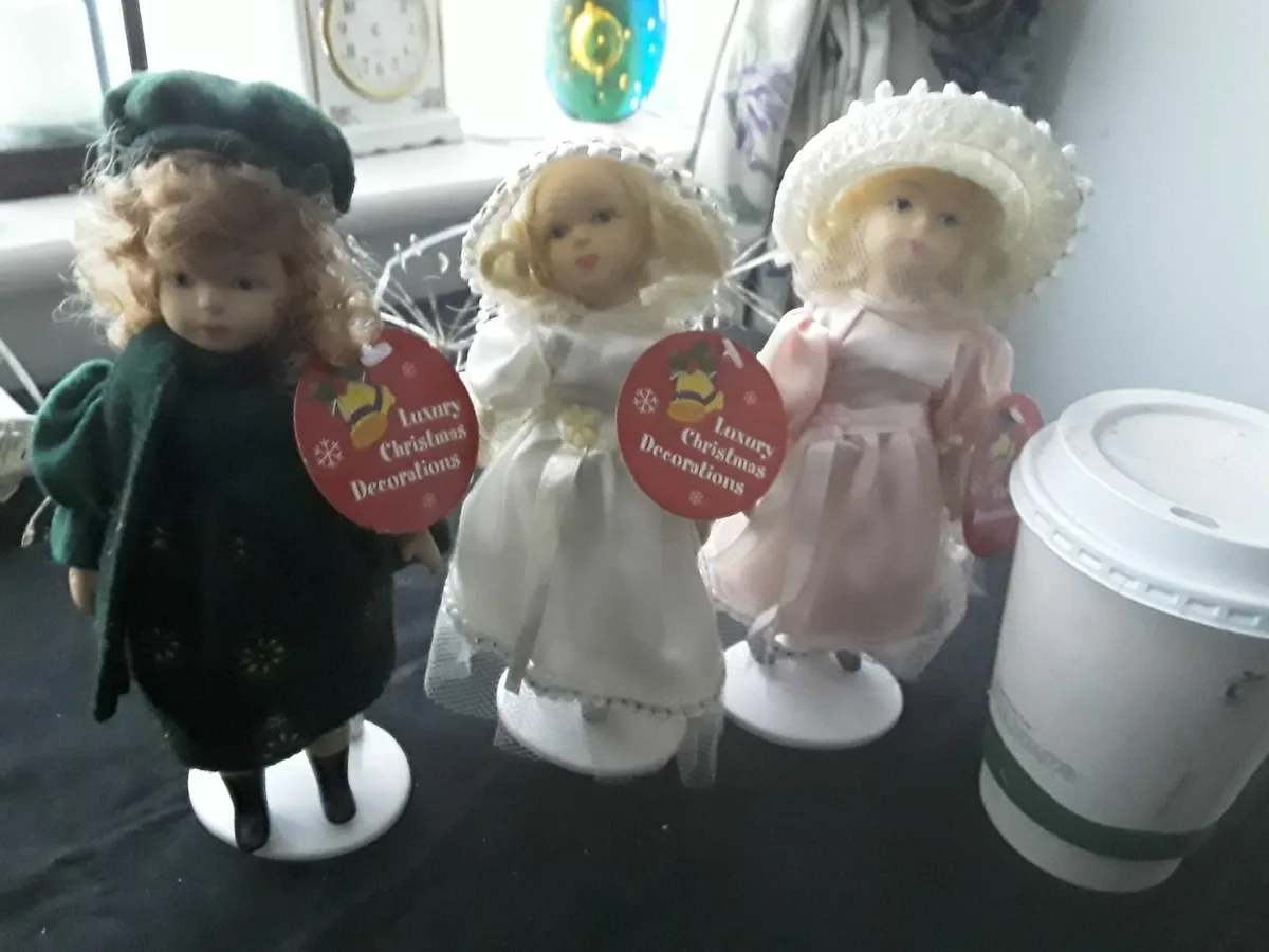 Tree Christmas decorative porcelain dolls new - Image 1