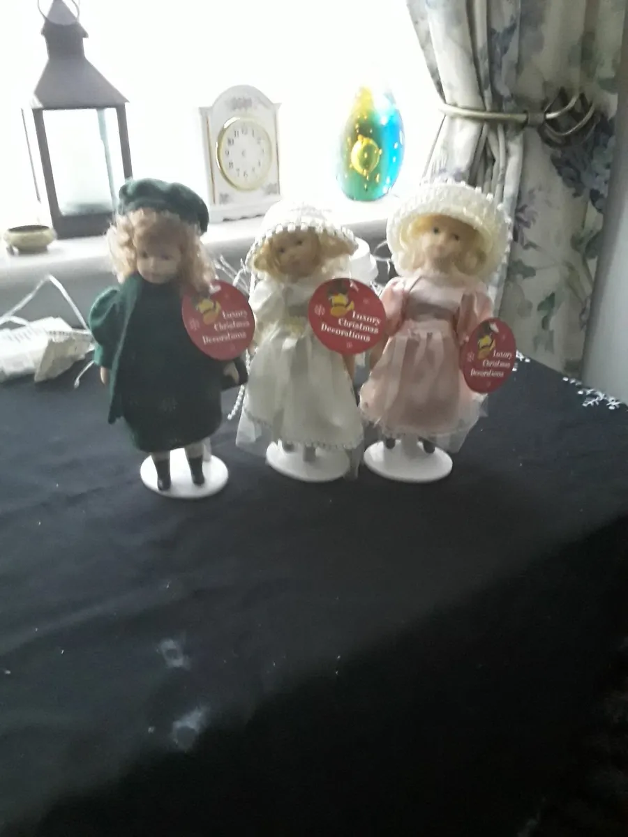 Tree Christmas decorative porcelain dolls new - Image 3