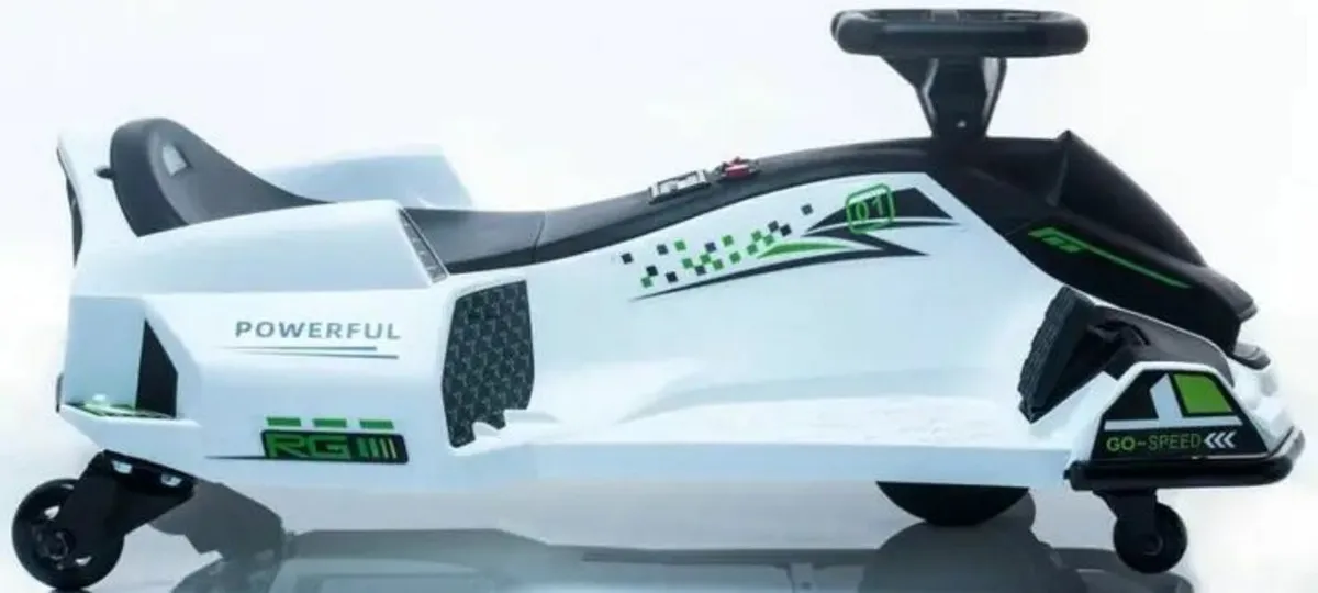 24V Drifting Kart Ride on Kids Toy White Color - Image 3