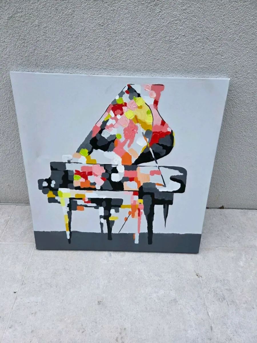 Striking Contemporary Art: Abstract Grand Piano Pa - Image 1